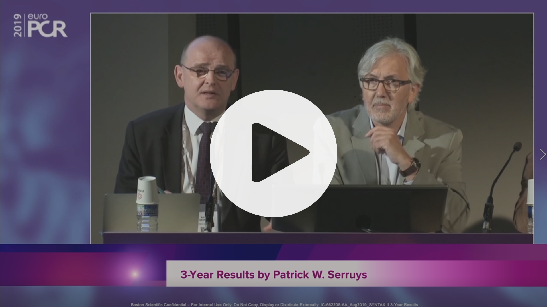 SYNTAX II 3-year Results by Patrick W Serruys, VIdeo