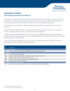 2019 Intrauterine Health Coding and Payment Guide