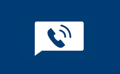 Icon of telephone for patient support feature