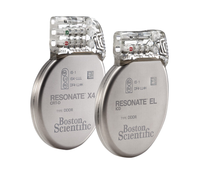 Image of RESONATE X4 CRT-D and RESONATE EL ICD from Boston Scientific