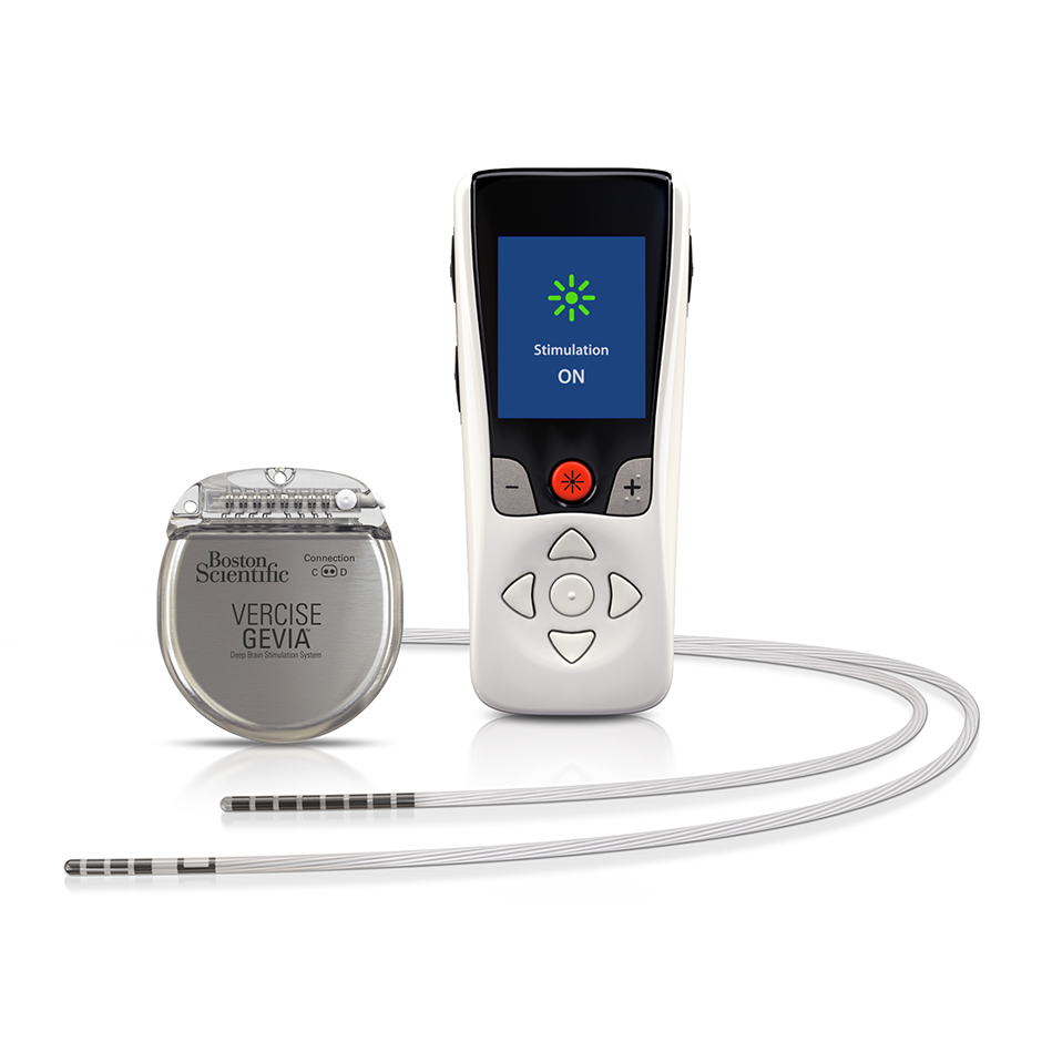 Vercise Gevia&trade; IPG and Patient Remote Control with Leads