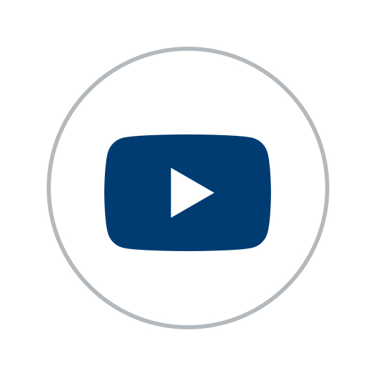 blue youtube play button logo