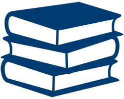 stacked books icon.