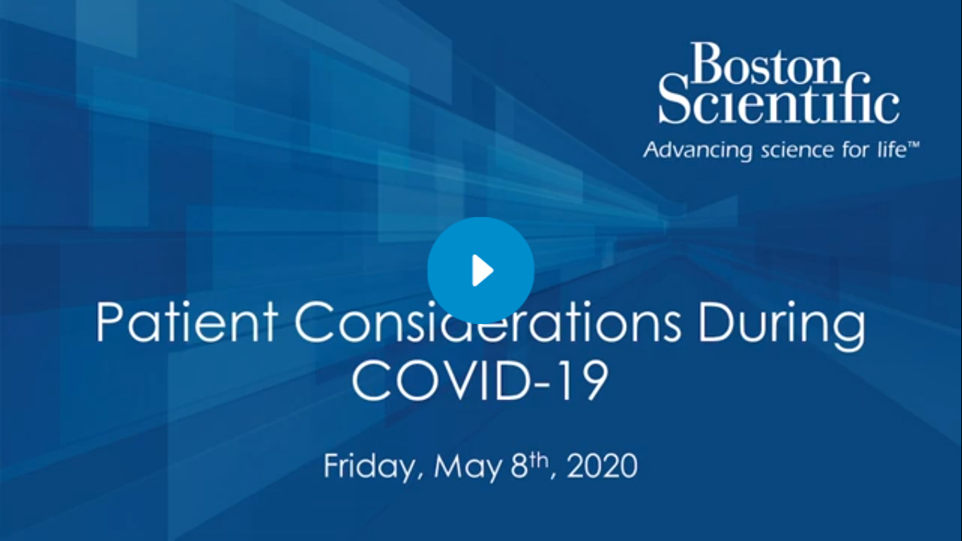Patient Considerations During COVID-19 Webinar Embedded Video
