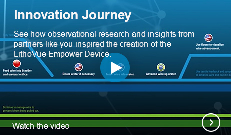 Innovation Journey See how observational research and insights from partners like you inspired the creation of the LithoVue Empower Device. 