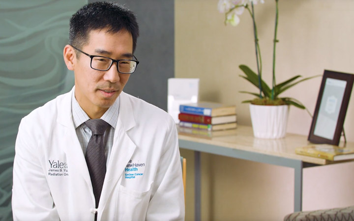 Physician giving testimonial about SpaceOAR Hydrogel
