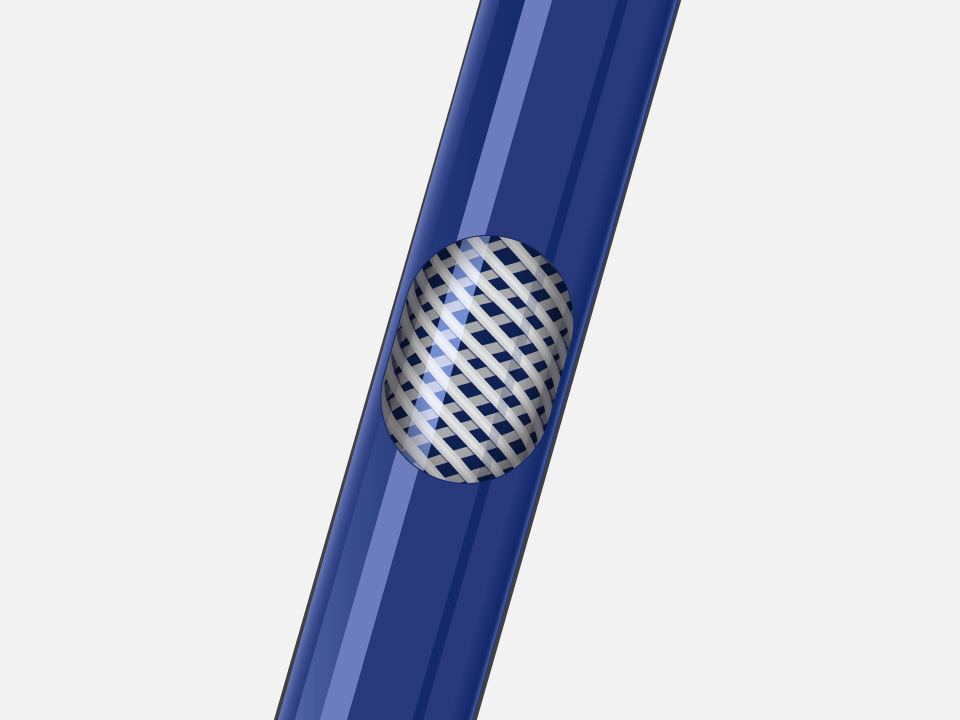 Detail of braided design inside SureFlex Steerable Sheath that offers controlled torque.