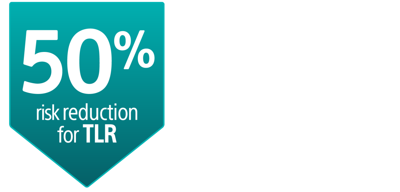 50% risk reduction for TLR