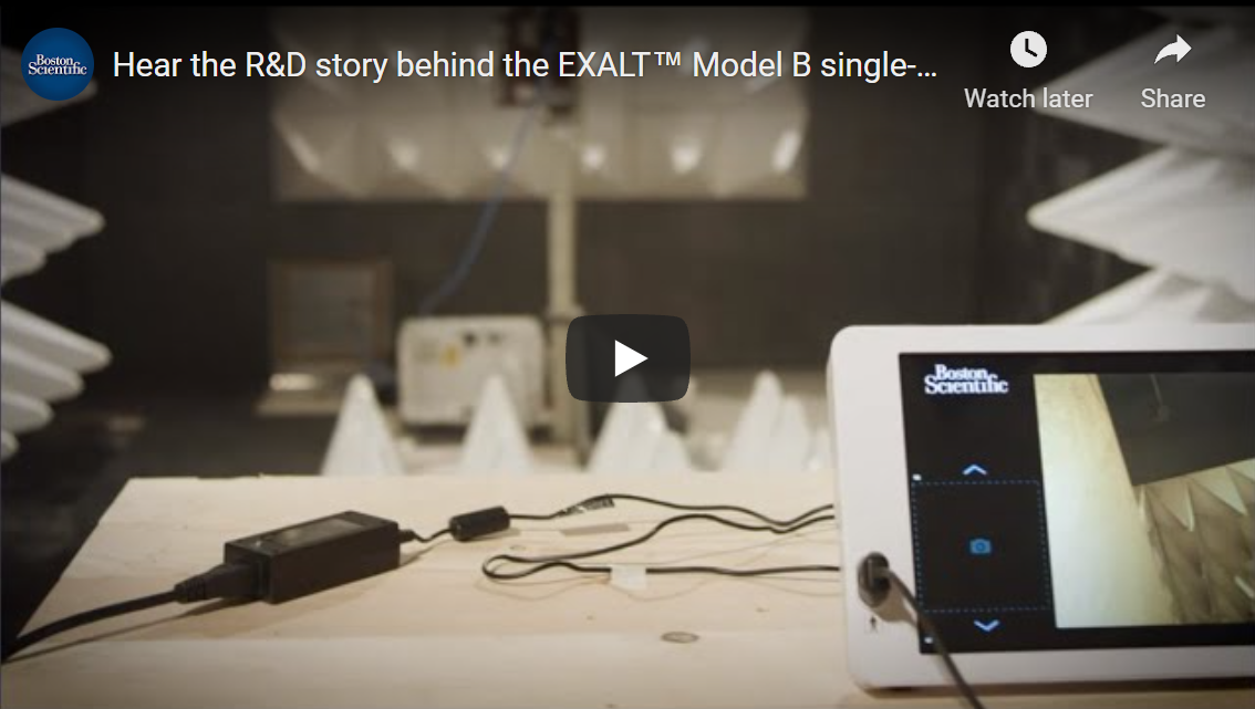 Hear the R&D story behind the EXALT™ Model B single-use bronchoscope from Boston Scientific.