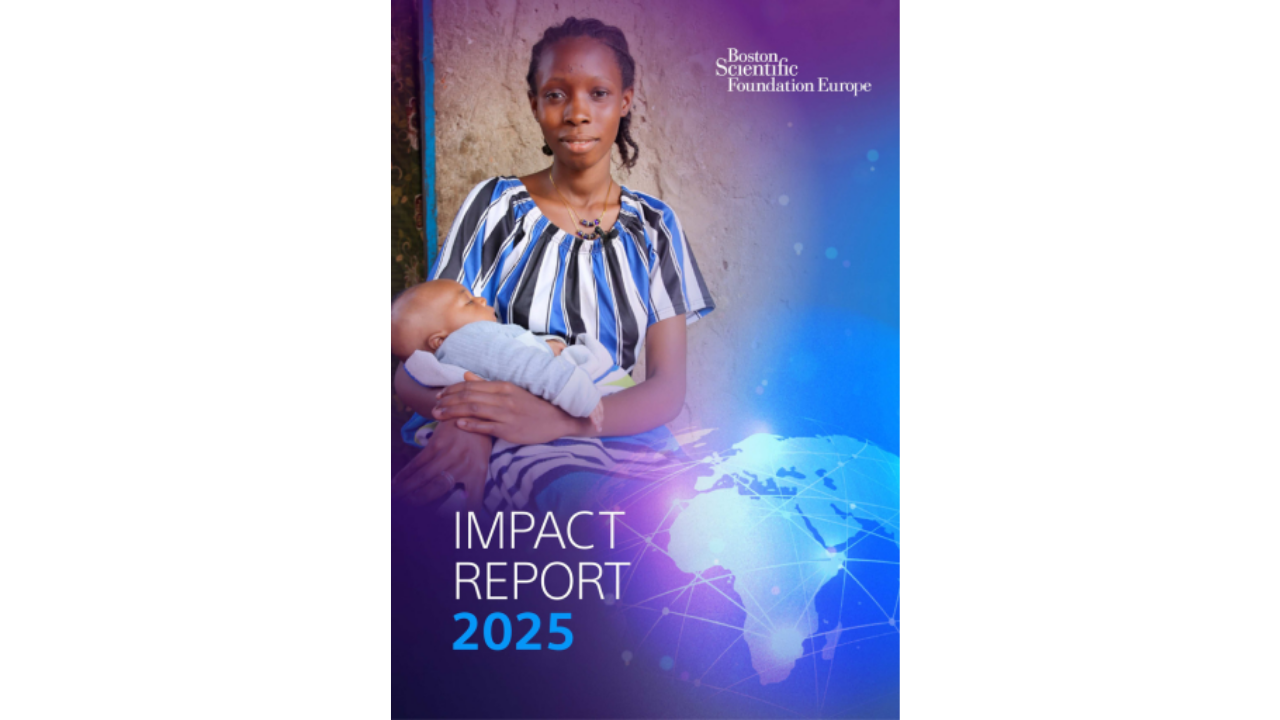 bsfe-2025-impact-report-cover-featuring-a-woman-holding-her-newborn