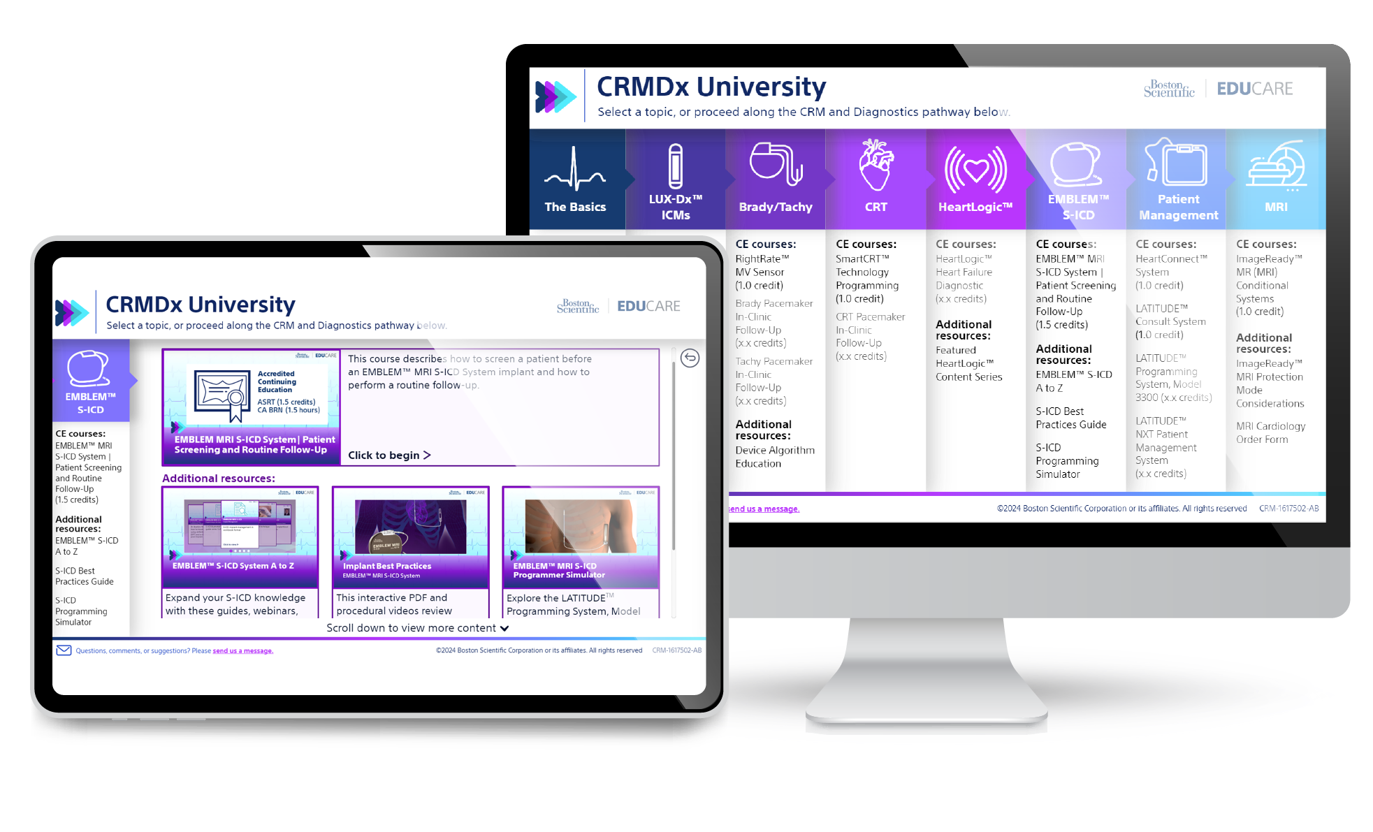 CRMDX university screenshot.