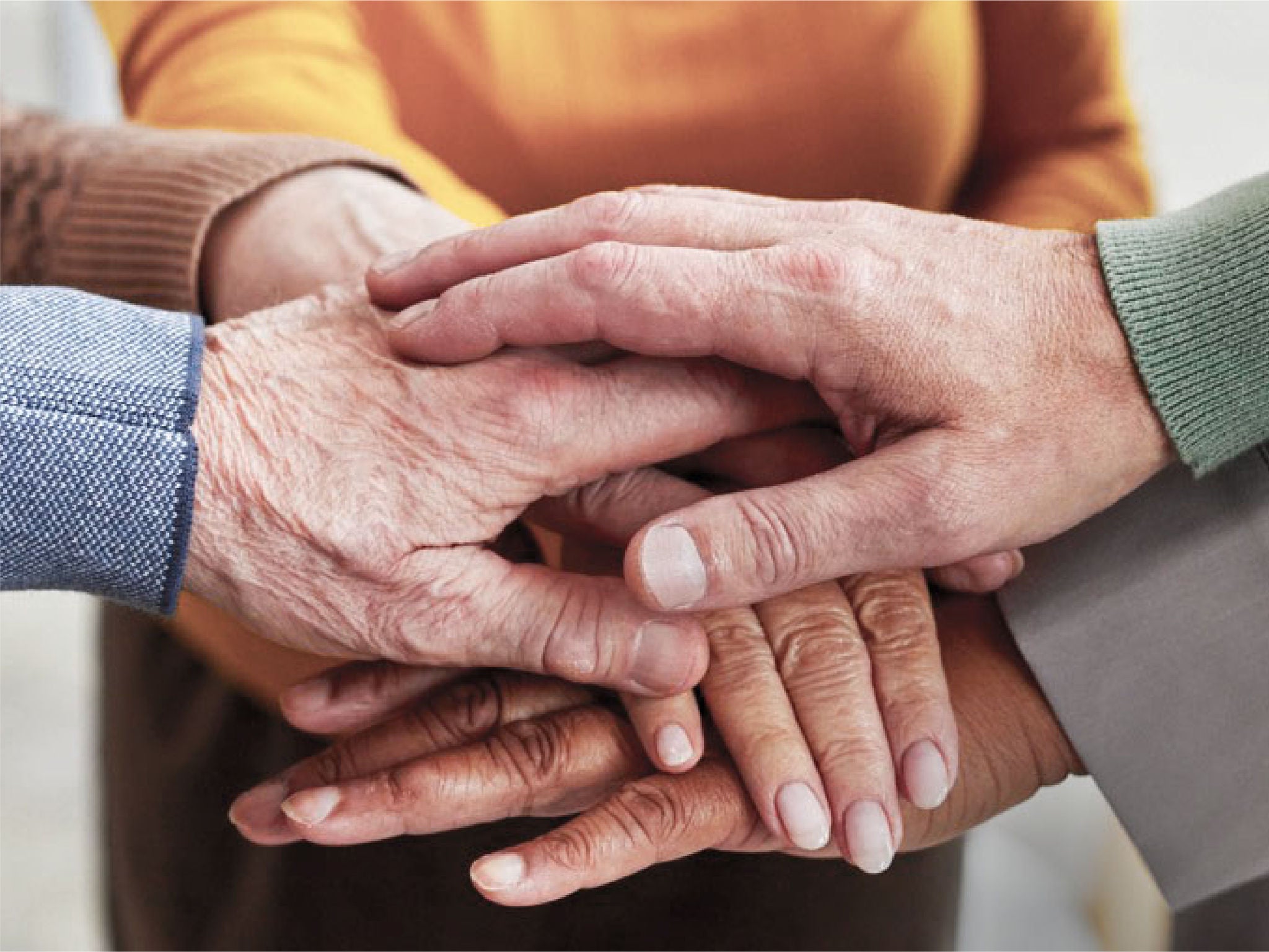 Hands together showing the power of unity, expressing that if power matters, you should choose TheraSphere.