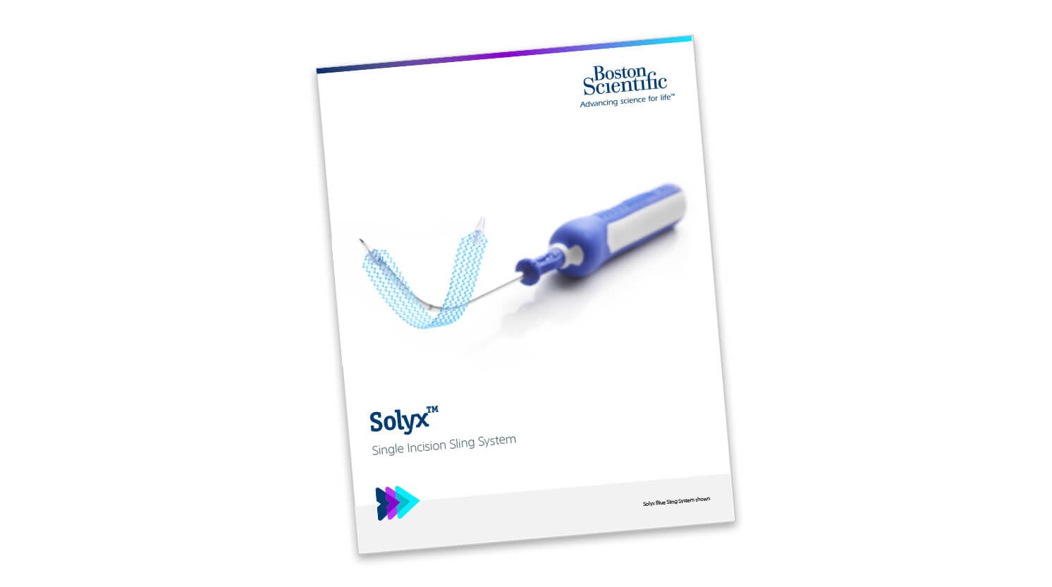 Solyx Single Incision Sling System product brochure thumbnail.