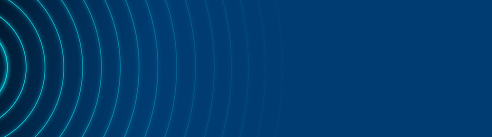 Decortative background of concentric circles on a blue background.