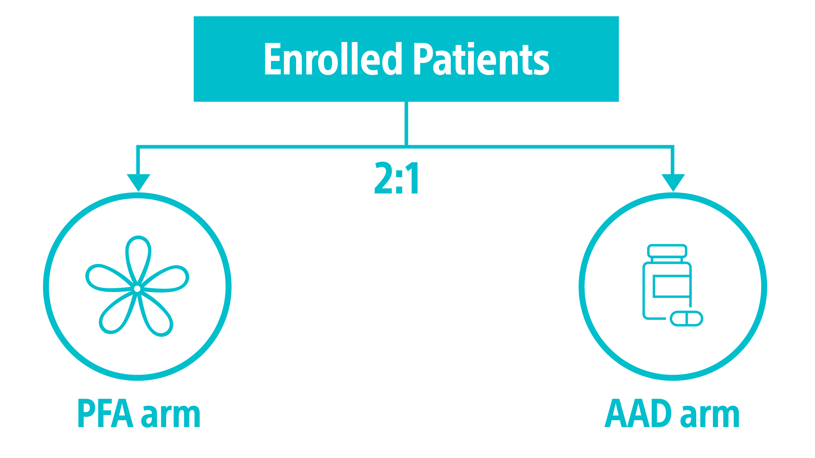 Enrolled patients in the trial will be randomized 2:1
