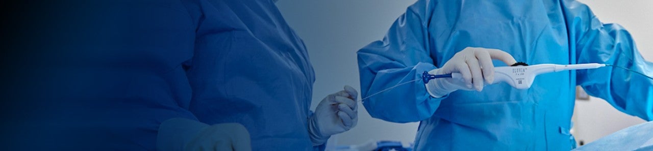 Healthcare worker placing Eluvia Drug-Eluting Stent