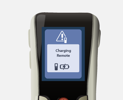 message showing remote is charging.
