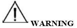 RF Generator warning sign triangle with exclaimation point in the middle.