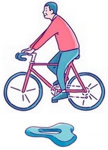 自転車をこぐ人のイラスト