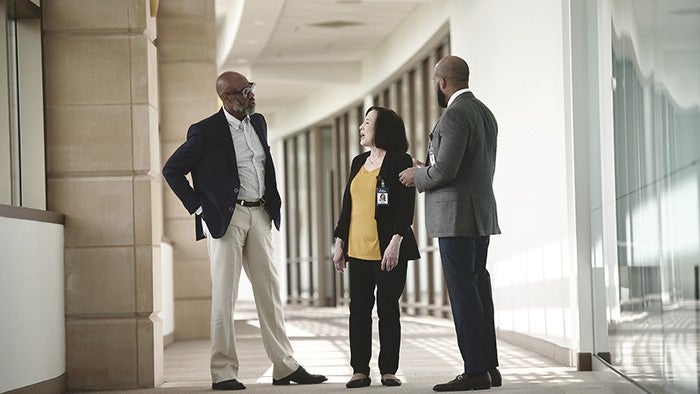 clinicians having discussion