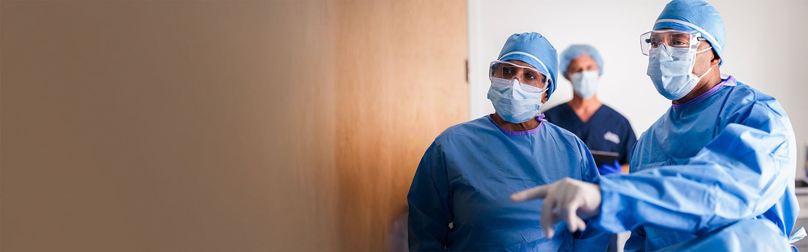 group of two physicians in surgical setting