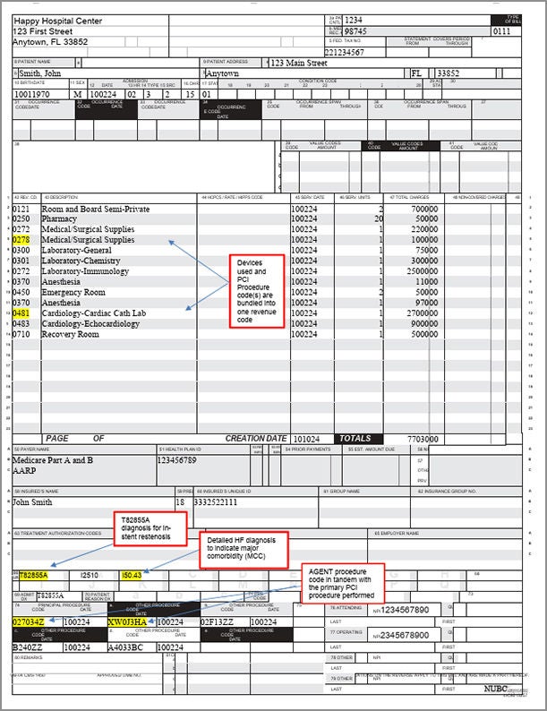 Sample Claim Form UB-04.