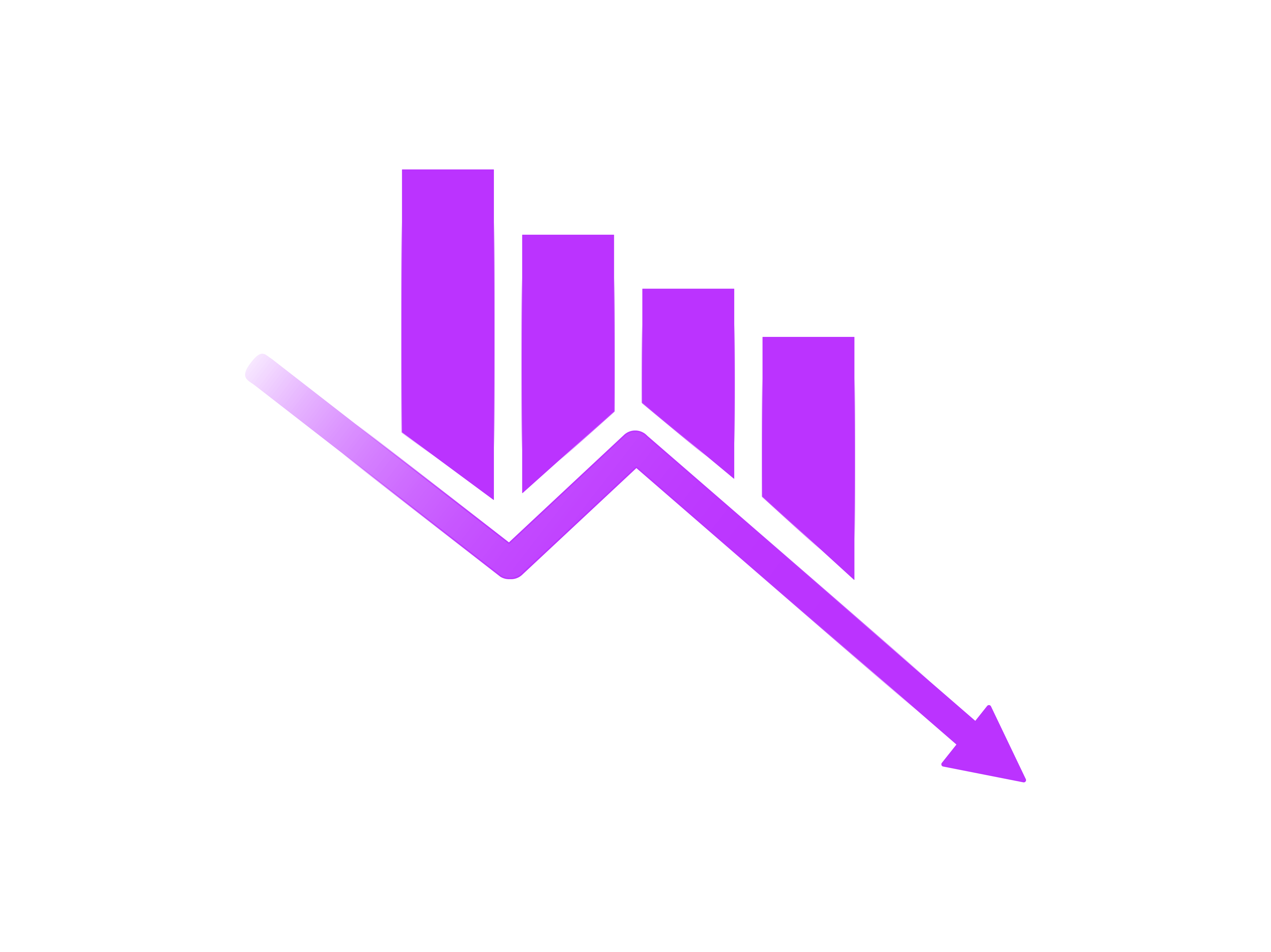 Chart illustrating a downward trend.