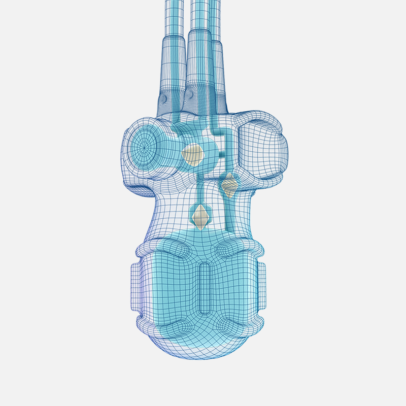 wireframe silhouette of TENACIO pump