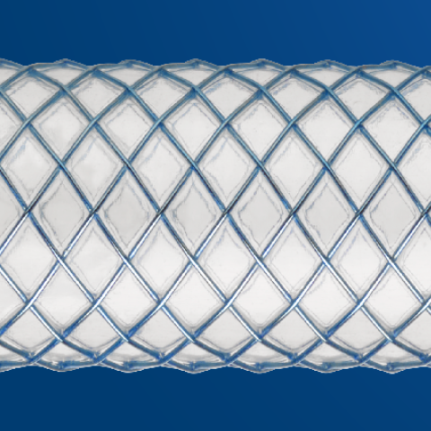 WallFlex Biliary PLUS Metal Stent zoomed in on covering.