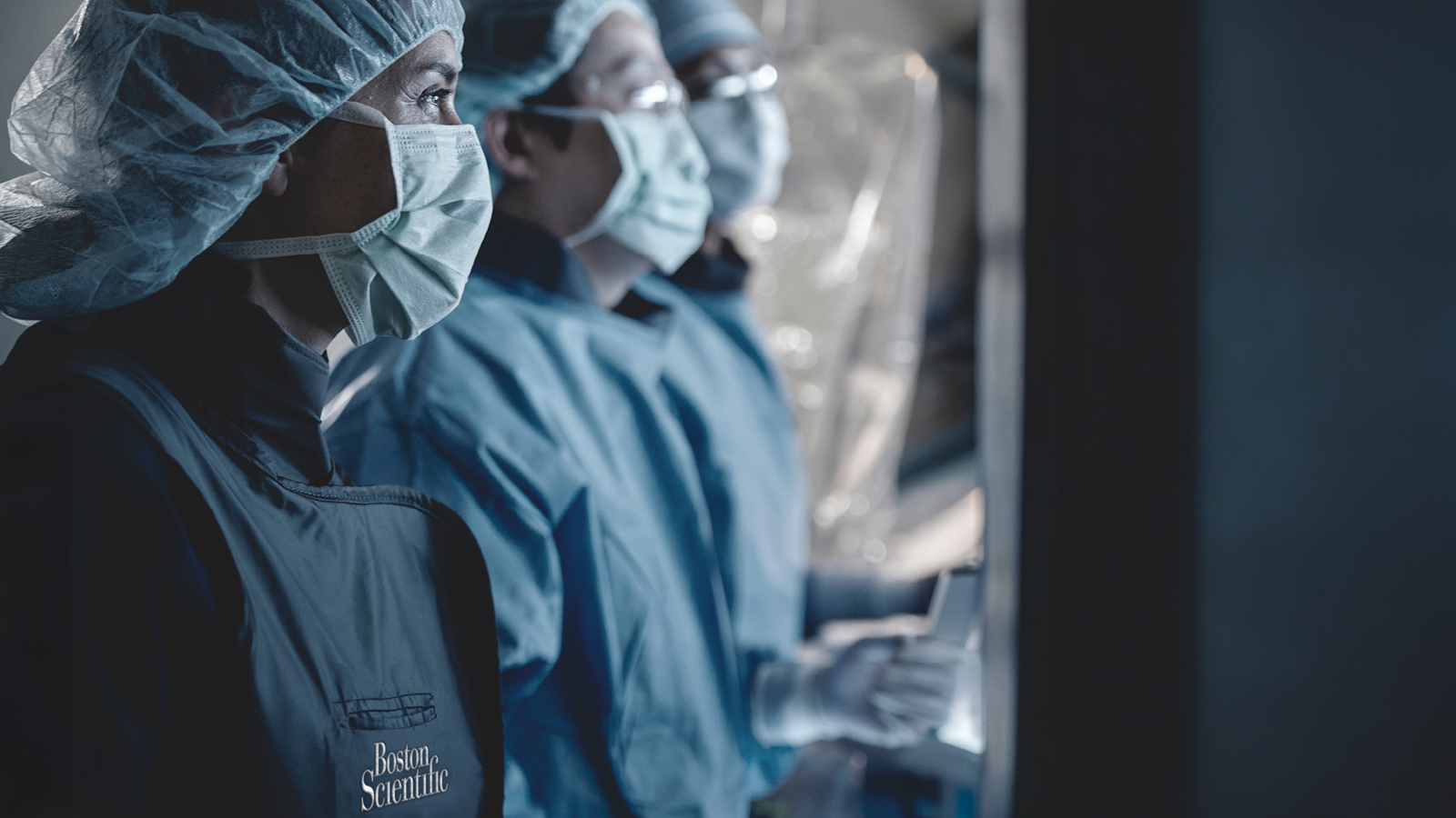 Healthcare provides in a lab setting.