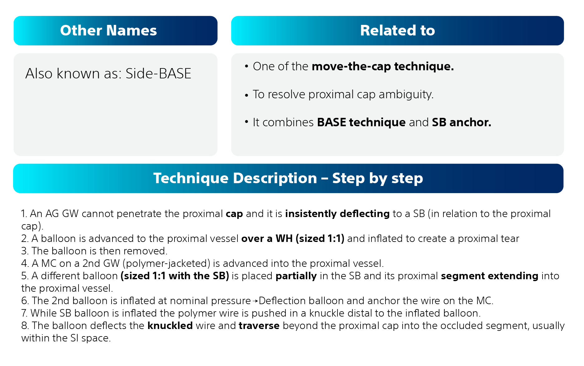Fast-Spin CROSSBOSSTM Catheter Technique