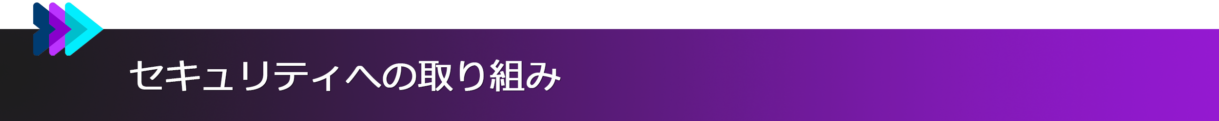 セキュリティへの取り組み