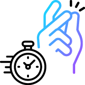 Stoppwatch with hand.