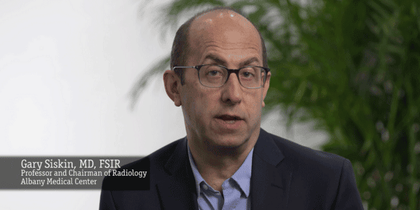 Video screenshot of Gary Siskin, MD, FSIR of Northwestern University Feinberg School of Medicine.