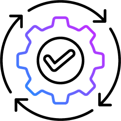 Icon of two curved arrows constructing a circle.