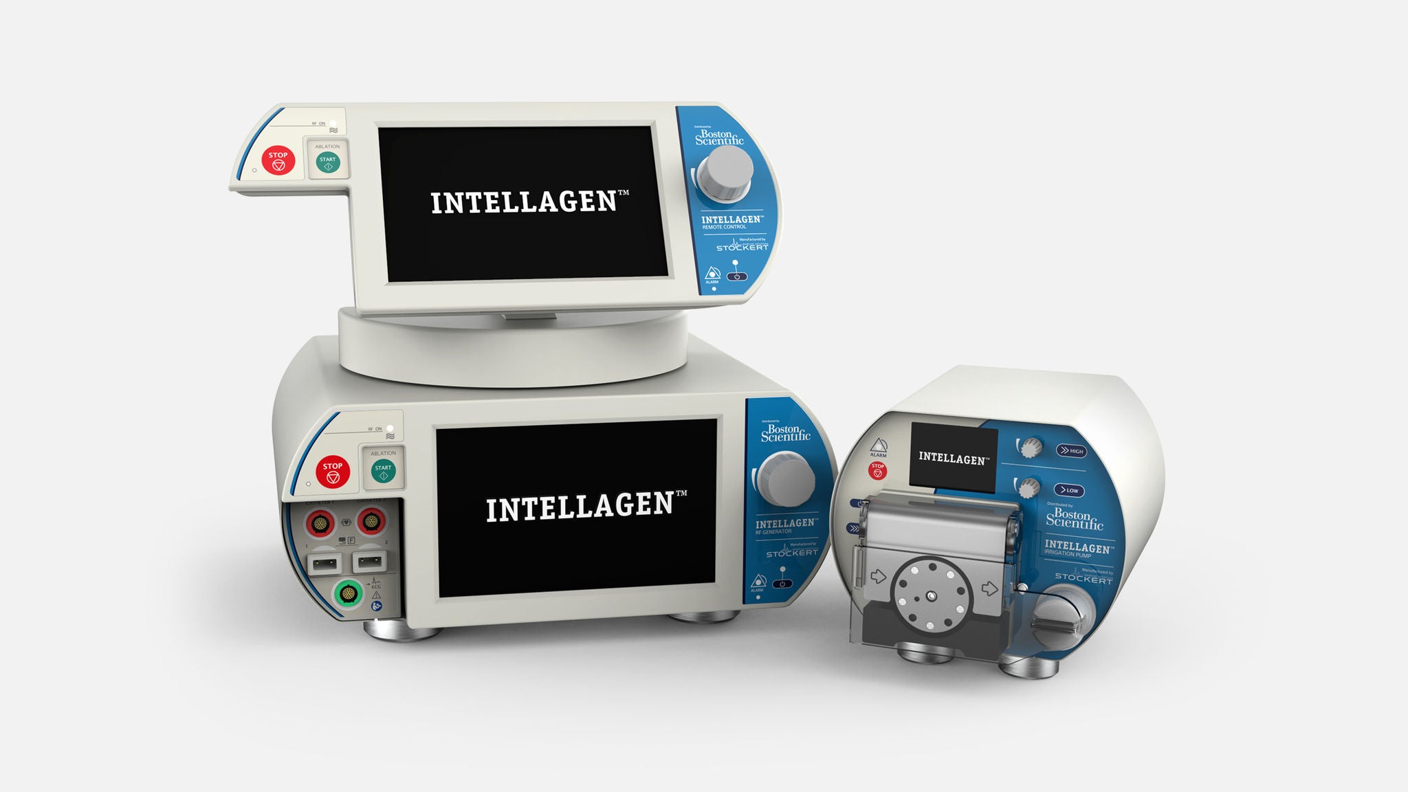The INTELLAGEN™ Cardiac Ablation System including INTELLAGEN generator and irrigation pump.