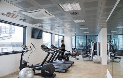 walking on treadmill 