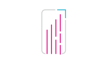 Infographic of HeartLogic's Thoracic Impedance Sensor; a line graphic that show a tube with fluid that is measurable