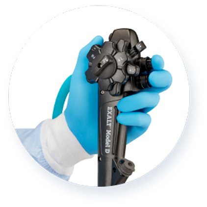 EXALT Model D Single-Use Duodenoscope.