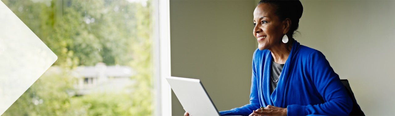 Woman with a laptop
