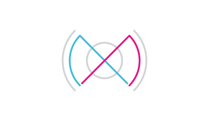 Infographic of HeartLogic's Heart Sounds Sensor; a circular design with diagonal lines similar to that of a speaker