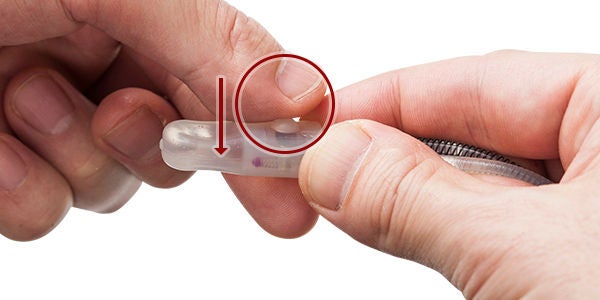 図２：作動休止ボタンを押す