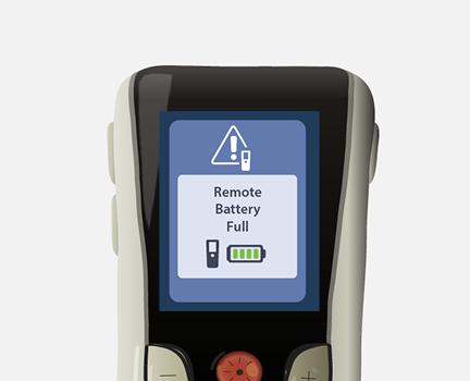 remote battery fully charged message.