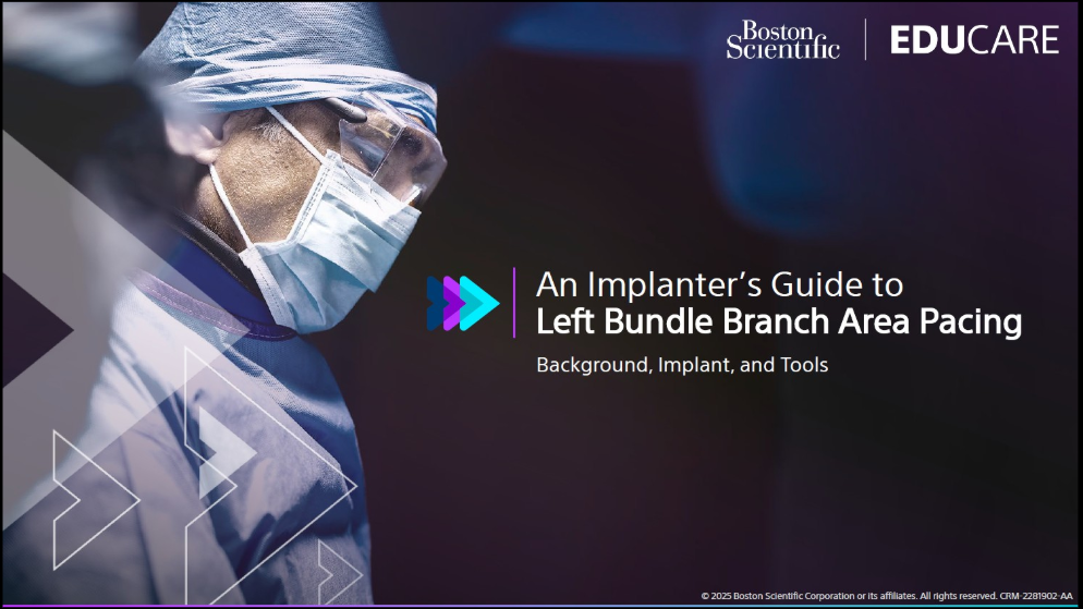 EDUCARE cover for An Implanter's Guide to Left Bundle Branch Area Pacing: background, implant and tools.