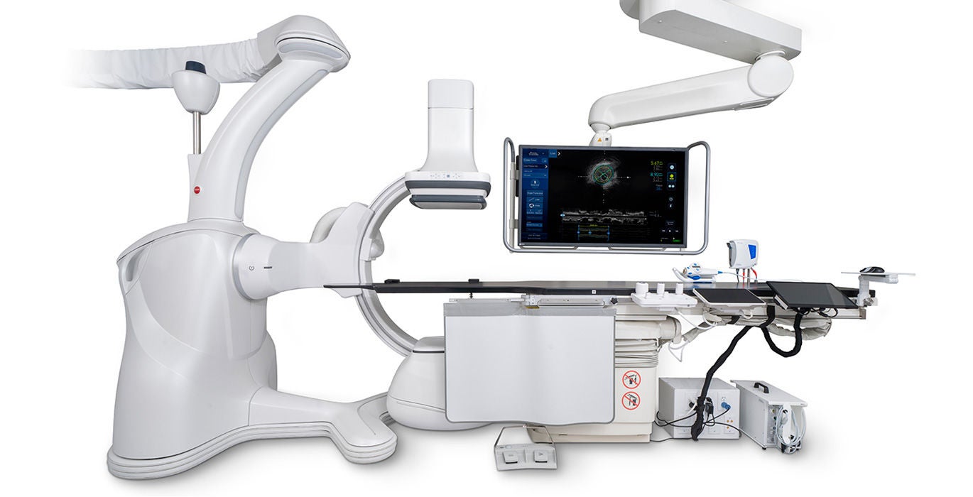 Image of AVVIGO™ + PCI Guidance Technology, an intuitive, easy-to-use system to perform intravascular imaging and physiology procedures.