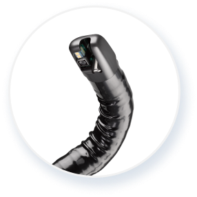 Exalt Model D distal tip showing left to right and up and down motion