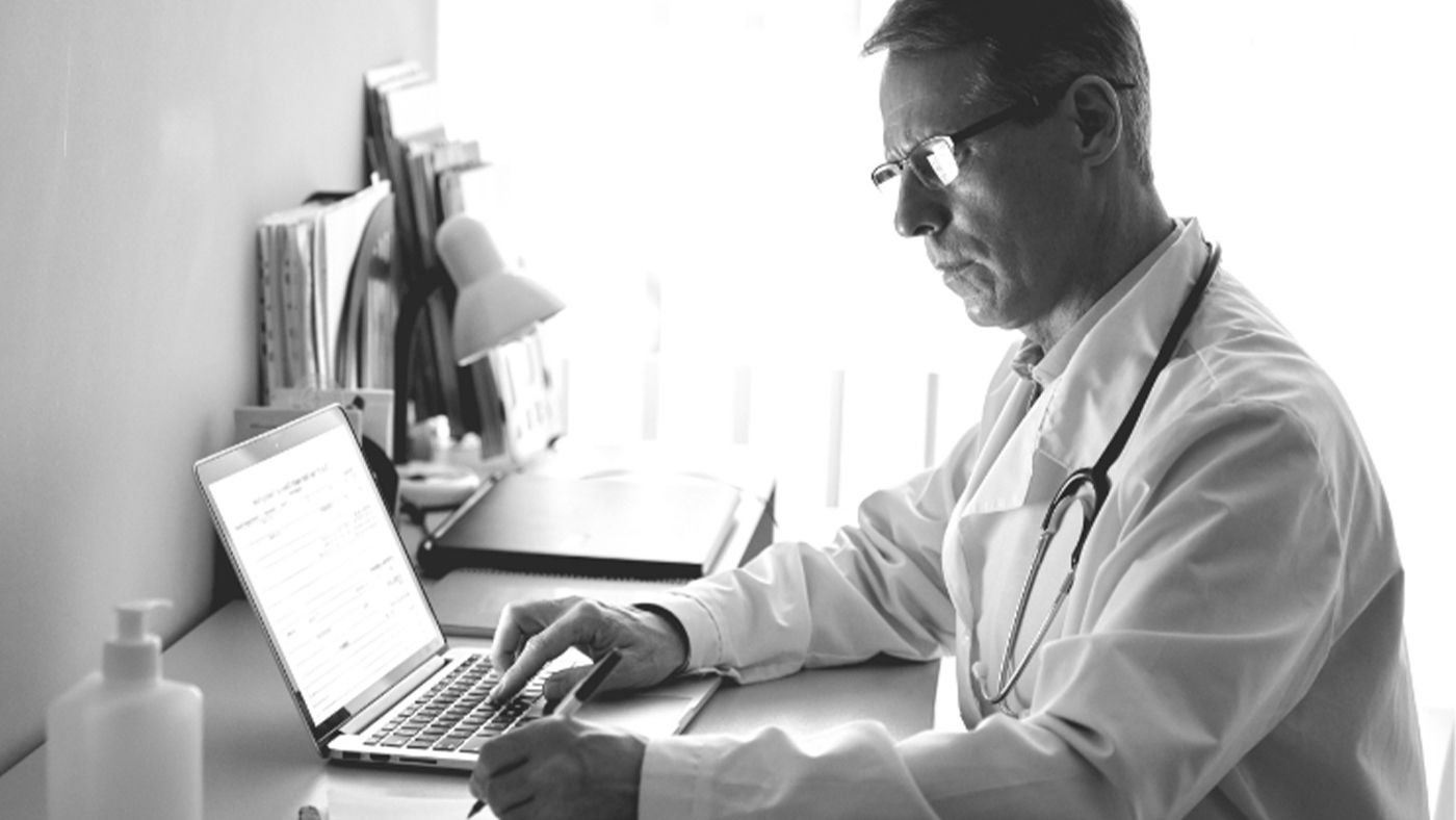 A physician searching online for different alternatives for his chronic pain patients.