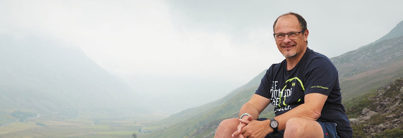 DBS patient Matt on mountain