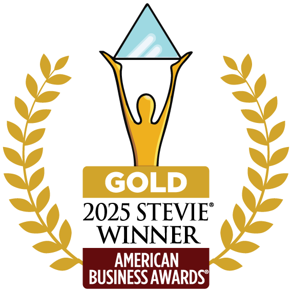 gold Stevie award winner logo