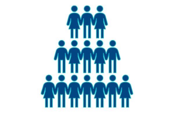 People in a pyramid Icon